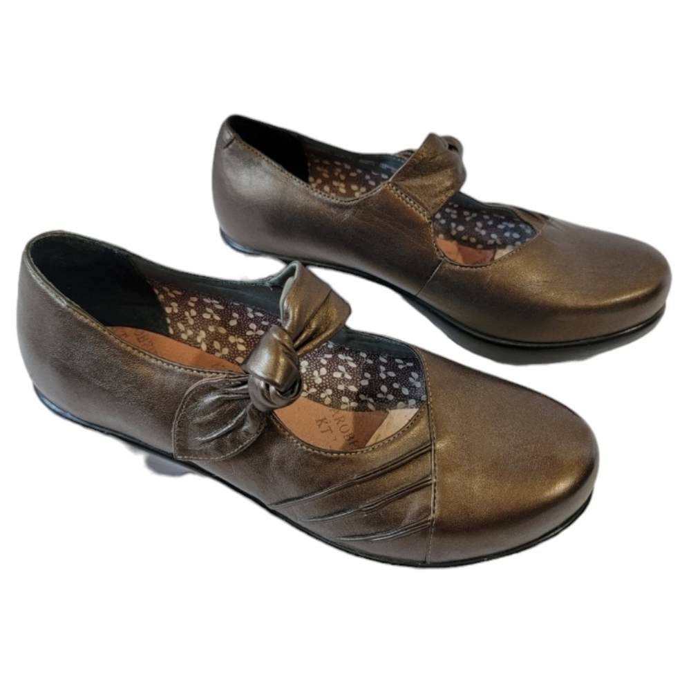Dansko Ainsley Mary Jane Women's Bronze Leather Shoes Sz 40 Comfort Casual